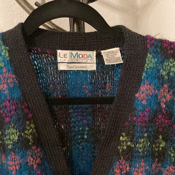Le Moda Hand Loomed Vintage Sweater Size L - Picture 2 of 9